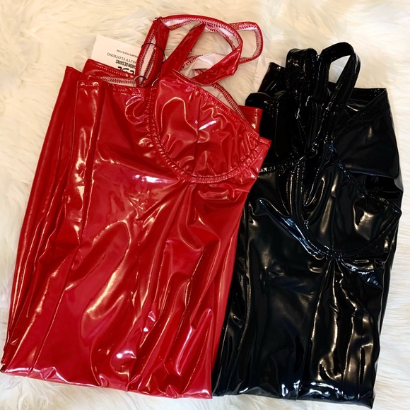 Women's Hot Sexy Latex Faux Leather Bodyco… - Picture 2 of 5